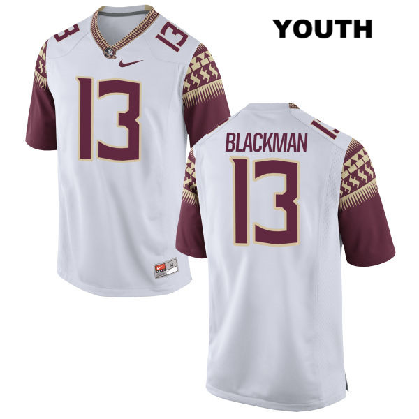 Youth NCAA Nike Florida State Seminoles #13 James Blackman College White Stitched Authentic Football Jersey XPT5069TG